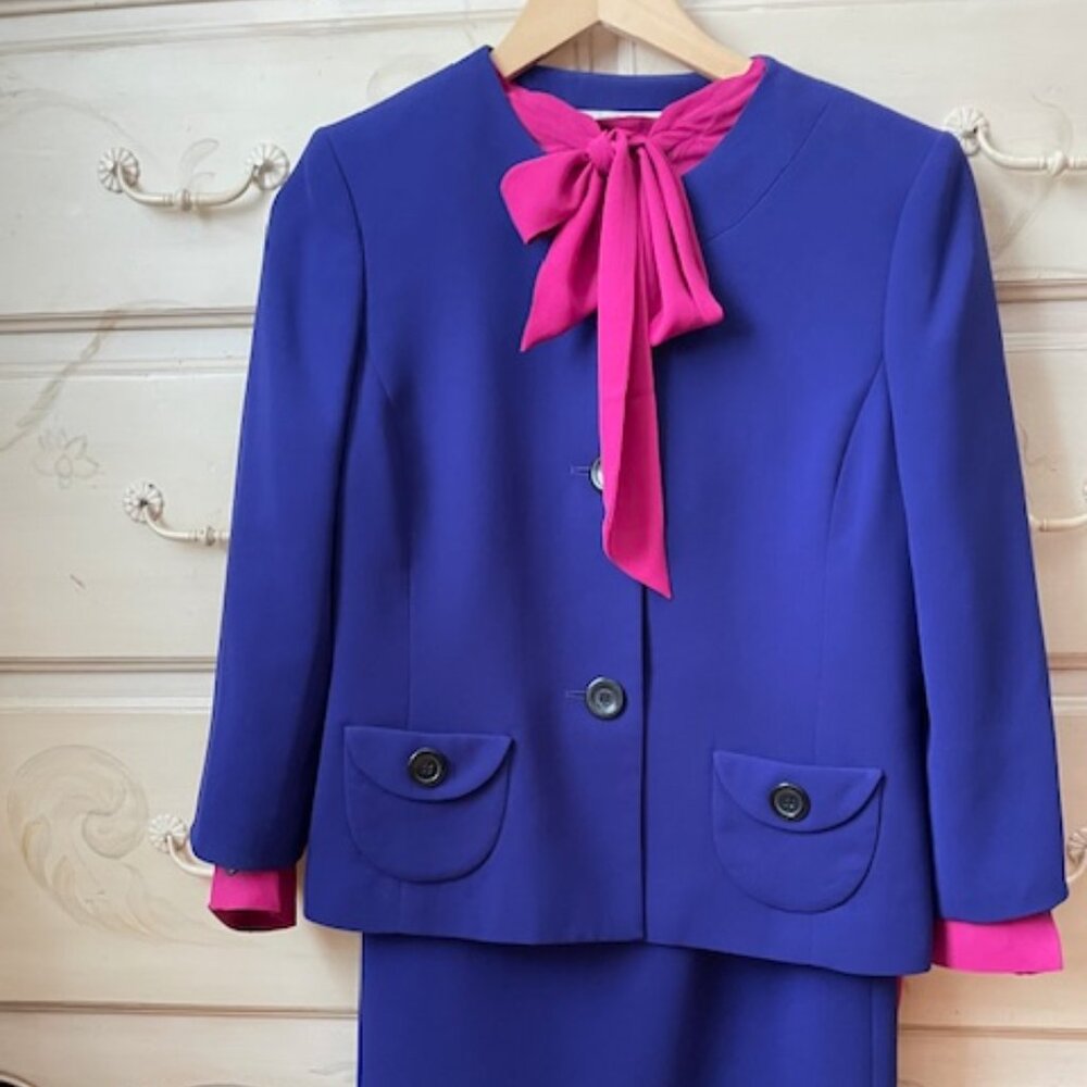 Jones Studio 2 piece purple suit size 8 - Picture 7 of 8
